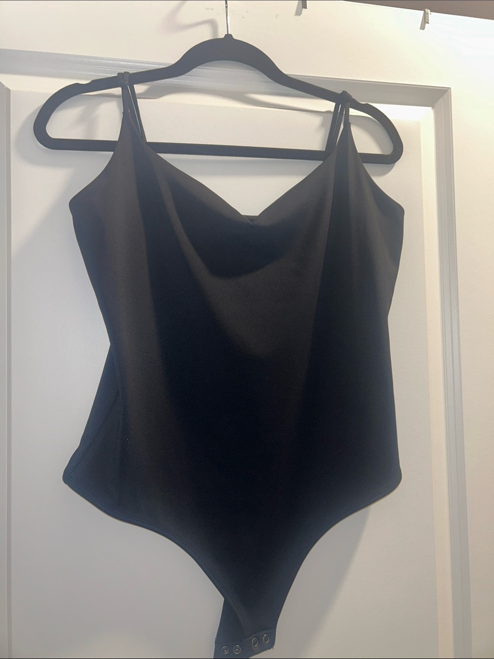 Black Cowl Neck Bodysuit